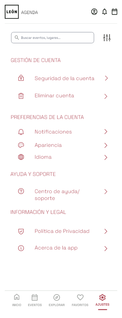 Ajustes — entramos