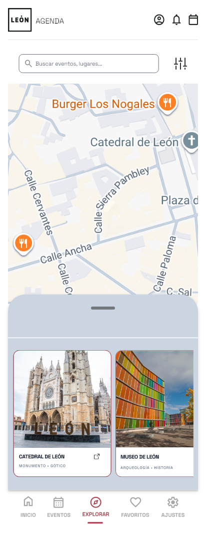 Explorar lugares en León Agenda