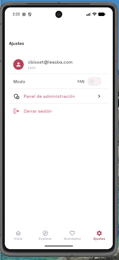 Ajustes — grada