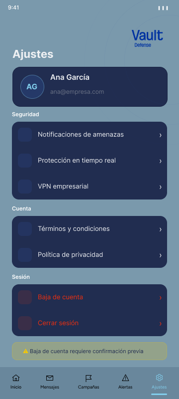 Ajustes — incibe